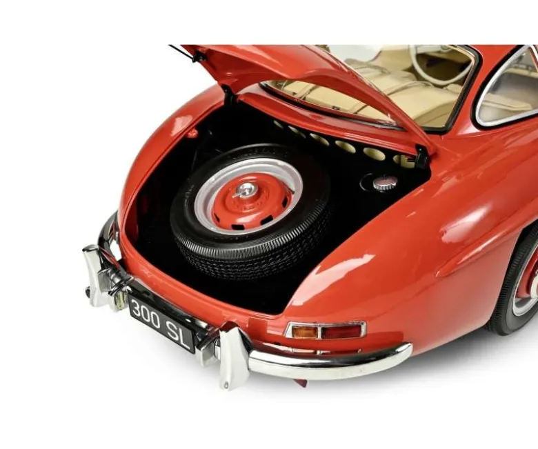 IXO 520010114Mercedes 300 SL Rot, 1:8 Standmodellbausatz 602 Teile - Hochdetailliert mit Licht & Sound