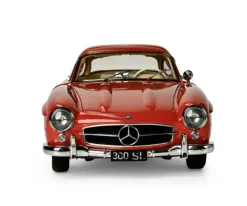 IXO 520010114Mercedes 300 SL Rot, 1:8 Standmodellbausatz 602 Teile - Hochdetailliert mit Licht & Sound