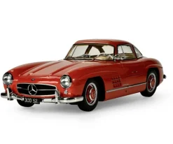 IXO 520010114Mercedes 300 SL Rot, 1:8 Standmodellbausatz 602 Teile - Hochdetailliert mit Licht & Sound
