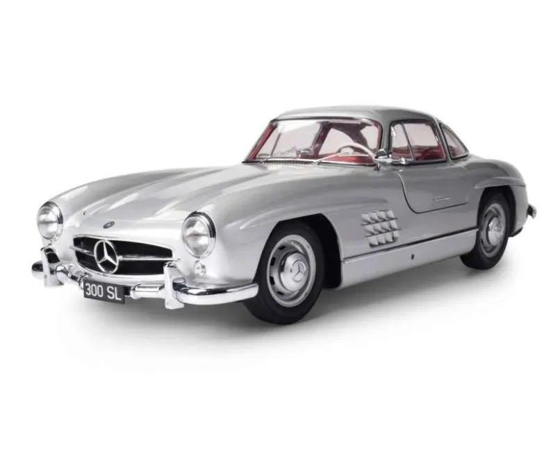 IXO 520010112Mercedes 300 SL Silber, 1:8 Standmodellbausatz 602 Teile - Hochdetailliert mit Licht