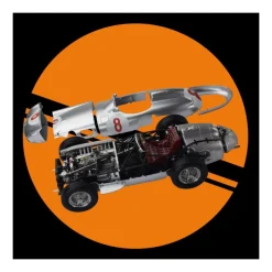 IXO 520010118Mercedes W196 Fangio #8 1:8 Standmodellbausatz 451 Teile - Hochdetailliert mit Sound