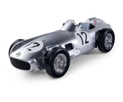 IXO 520010117Mercedes W196 Moss #12, 1:8 Standmodellbausatz 451 Teile - Hochdetailliert mit Sound