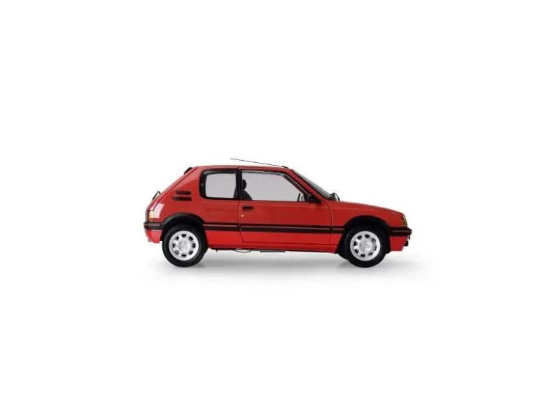 IXO 520010121Peugeot 205 GTI Rot, 1:8 Standmodellbausatz 720 Teile - Hochdetailliert mit Licht & Sound