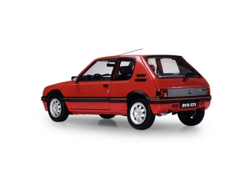 IXO 520010121Peugeot 205 GTI Rot, 1:8 Standmodellbausatz 720 Teile - Hochdetailliert mit Licht & Sound