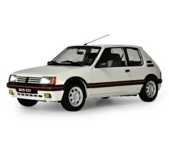 IXO 520010122Peugeot 205 GTI Weiß, 1:8 Standmodellbausatz 720 Teile - Hochdetailliert mit Licht & Sound