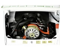 IXO 520010116Porsche 911 RS 2.7 Weiß/Grün, 1:8 Standmodellbausatz 713 Teile - Hochdetailliert mit Licht & Sound
