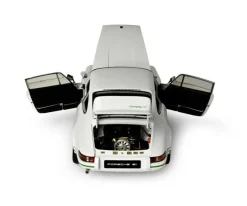 IXO 520010116Porsche 911 RS 2.7 Weiß/Grün, 1:8 Standmodellbausatz 713 Teile - Hochdetailliert mit Licht & Sound