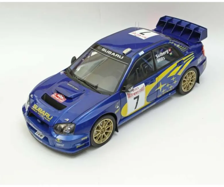 IXO 520010110Subaru Impreza Rally MC 2003 1:8 Metall Standmodellbausatz 859 Bauteile - Hochdetailliert mit Licht & Sound