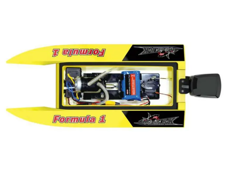 Joysway 8203V3Mad Shark V3 Mini F1 Speed Boat 2.4GHZ RTR, gelb