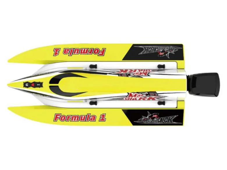 Joysway 8203V3Mad Shark V3 Mini F1 Speed Boat 2.4GHZ RTR, gelb