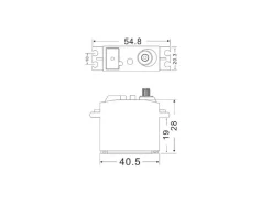 JX Servo PDI-HV4416MGPDI-HV4416MG HV-Digitalservo Lowprofile 12,6kg/0,11 bei 6V mit Metallgetriebe