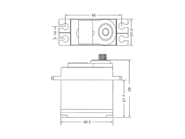 JX Servo PDI-6208MGPDI-6208MG Digital Servo Standard 8,2kg/0,07 Metallgetriebe
