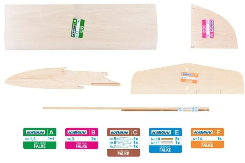 Kavan KAV4315Der mini Falke Freiflug-Gleiter 710mm