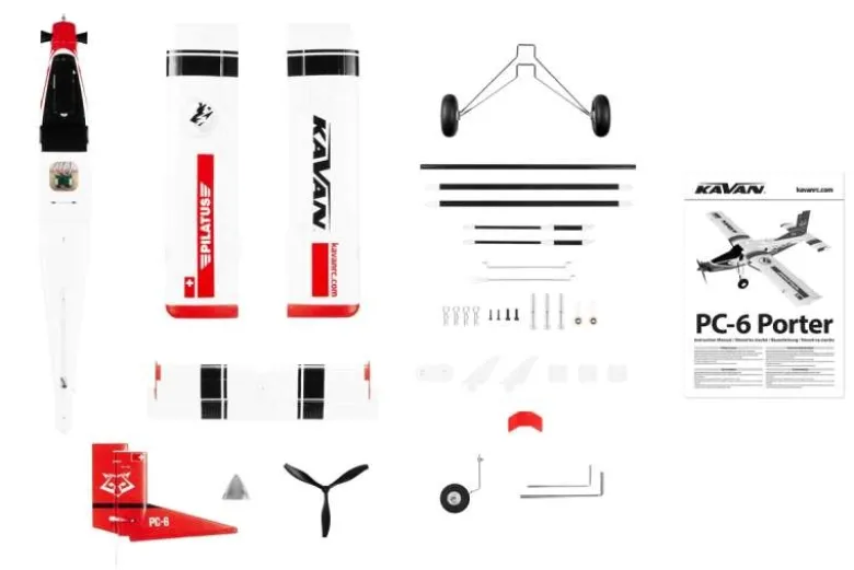 Kavan KAV02.8090Pilatus PC-6 Porter 1500mm ARF - rot