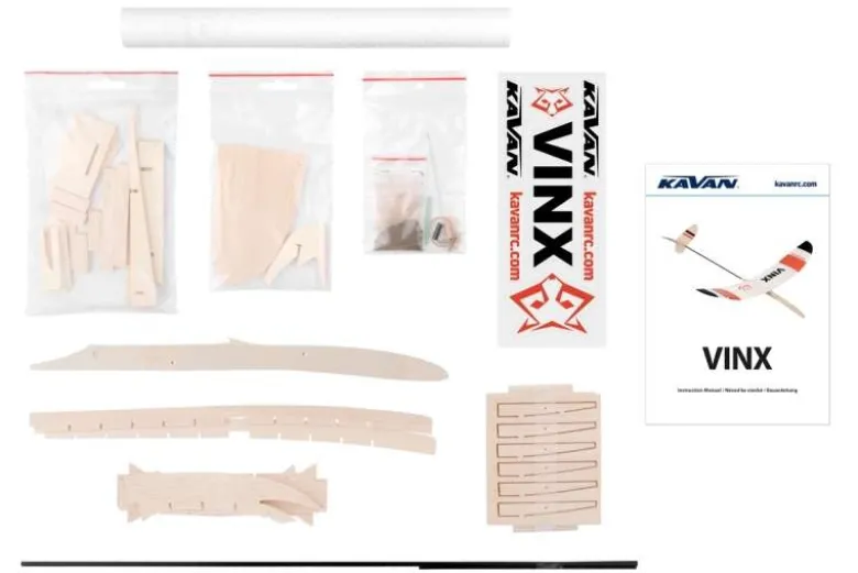 Kavan KAV02.8037Vinx Balsa Freiflugmodell 600mm Kit