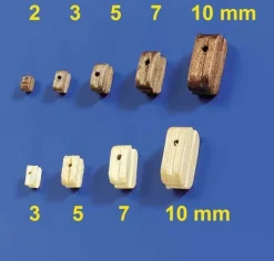 Krick 60862Blöcke Nussbaum 5mm (10 Stück)