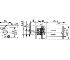 Krick 42207Micro Pile Getriebemotor 1000:1 6V