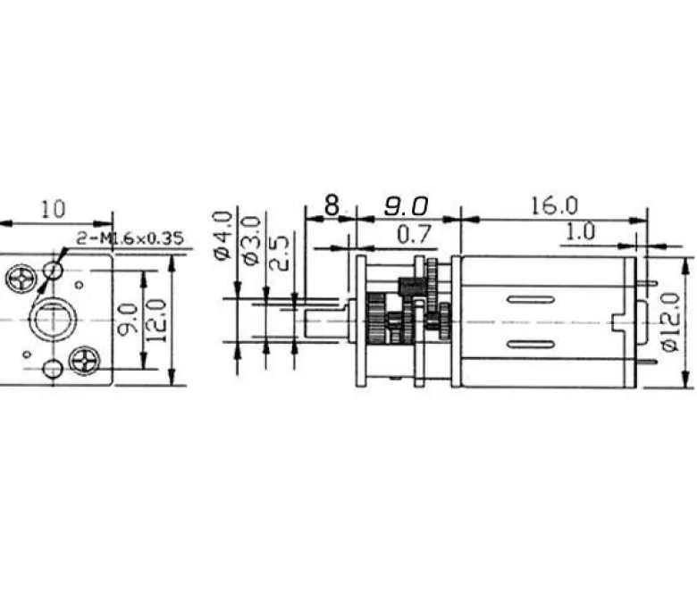 Krick 42206Micro Pile Getriebemotor 400:1 6V