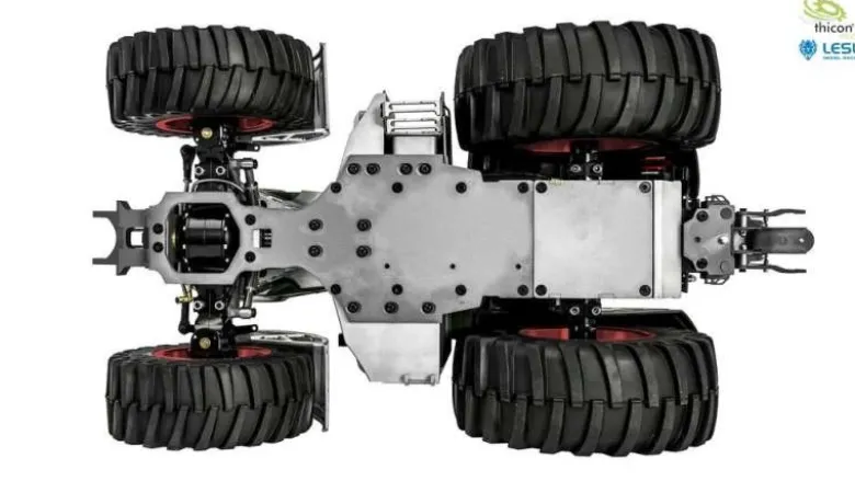 LESU 58951Traktor-Fahrgestell 4x4 Montiert für Bruder-Traktor 1:16