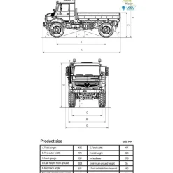 LESU 550951:14 U4023 4x4 Gelände-LKW mit Pritsche, Bausatz weiß lack.