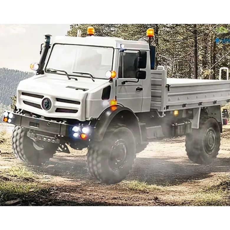 LESU 550951:14 U4023 4x4 Gelände-LKW mit Pritsche, Bausatz weiß lack.