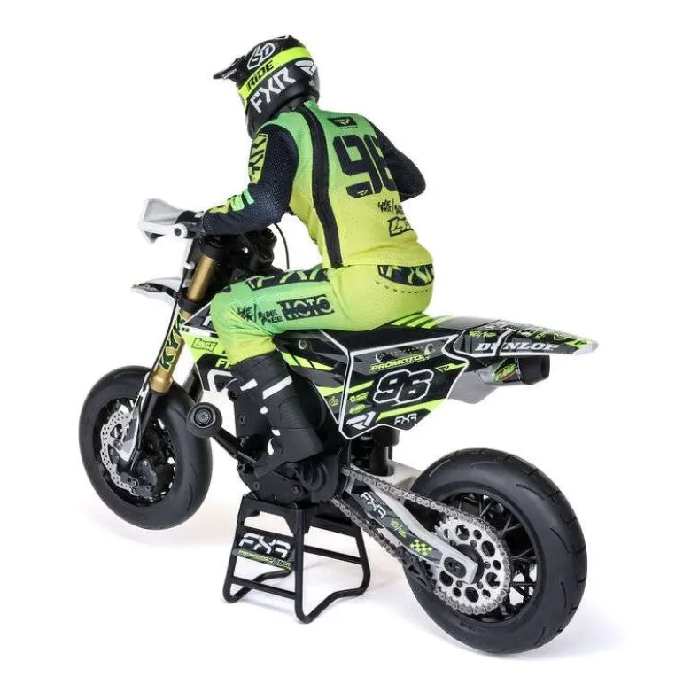 Losi LOS-2310Promoto-SM FXR 1/4 Supermoto Motorrad RTR, weiss inkl. Spektrum 7,4V 5000mAh G2 LiPo Akku und Ladegerät
