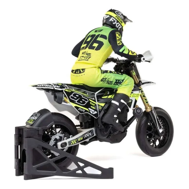 Losi LOS-2310Promoto-SM FXR 1/4 Supermoto Motorrad RTR, weiss inkl. Spektrum 7,4V 5000mAh G2 LiPo Akku und Ladegerät