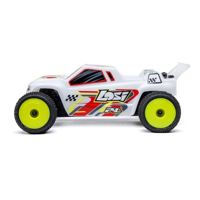 Losi LOS-1392T1Micro-T 2S 2WD Stadium Truck RTR 1:28, weiß Akku und Ladegerät inklusive