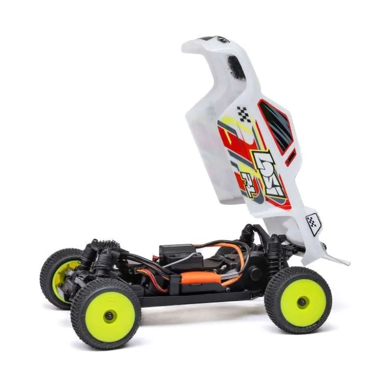 Losi LOS-1392T1Micro-T 2S 2WD Stadium Truck RTR 1:28, weiß Akku und Ladegerät inklusive