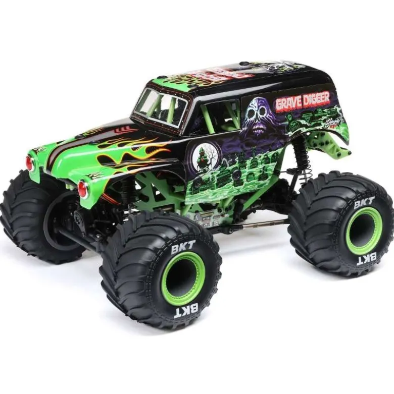 Losi LOS01026T1Mini LMT 4X4 Brushed Monster Truck 1:18 RTR, Grave Digger