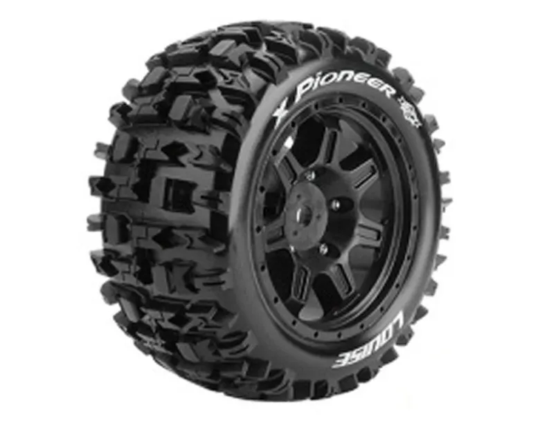 Louise LOUT3296BX-Pioneer Monster Truck Reifen auf Felge schwarz X-Maxx
