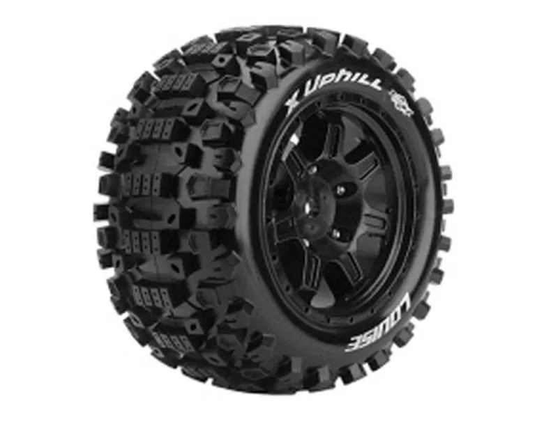 Louise LOUT3297BX-Uphill Monster Truck Reifen auf Felge schwarz für X-Maxx