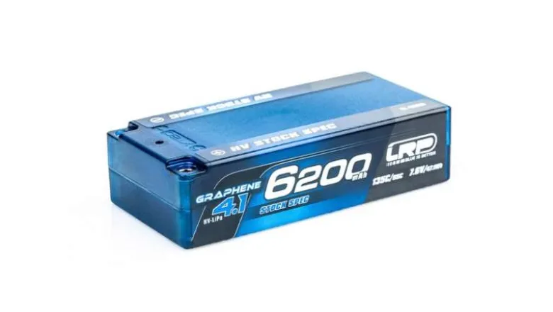 LRP 432285HV Stock Spec Shorty LiPo Akku 2S 6200mAh 7,6V 135C/65C Hardcase, 5mm Buchse - Graphene-4.1