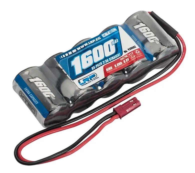 LRP 430602LRP XTEC RX-pack Straight 2/3A NiMH - BEC - 6.0V - 1600mAh