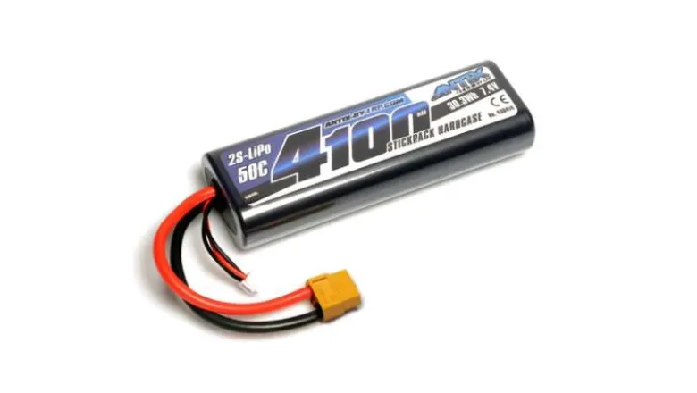 LRP 430414XT60LiPo Akku 7,4V 4100mAh 50C 2S Car Stickpack Hardcase - XT60