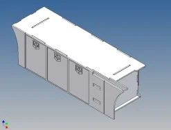 MDTech 9133-2A(R)Vollprofilbox für MAN 2-Achser von Tamiya 1:14 - rechts