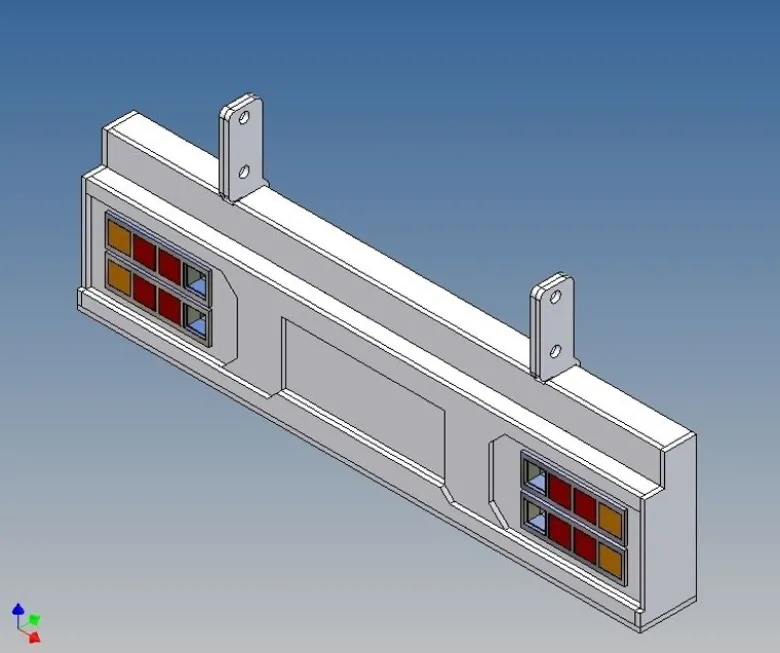MDTech 9505-CV2Stoßstange für Trailerrahmen Carson 1:14 2x4 Kammerleuchten