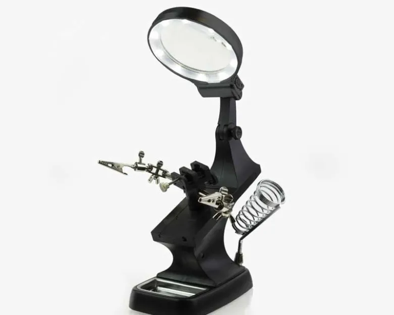 Modelcraft 492398Helfende Hand mit LED Lupenlampe