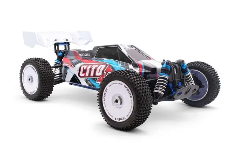 MODSTER MD10001Cito V2 Buggy Brushless 4WD 1/8 2,4Ghz RTR 4S Lipo für 2x2S Lipo 75km/H 17mm Aluchassis
