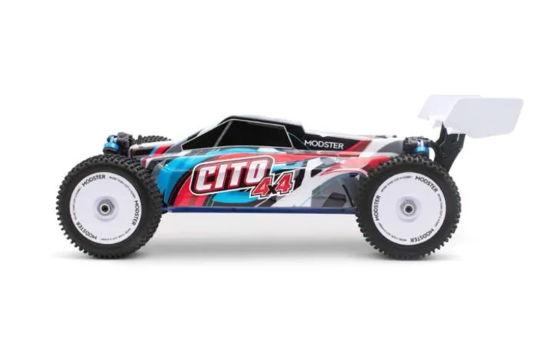 MODSTER MD10001Cito V2 Buggy Brushless 4WD 1/8 2,4Ghz RTR 4S Lipo für 2x2S Lipo 75km/H 17mm Aluchassis