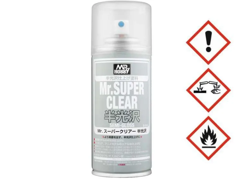 Mr. Hobby B516B-516 Mr. Super Clear Spray Klarlack halbglänzend 170ml