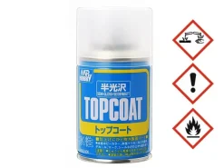 Mr. Hobby B502B-502 Mr. Top Coat Semi-Gloss Spray 86ml Klarlack seidenmatt