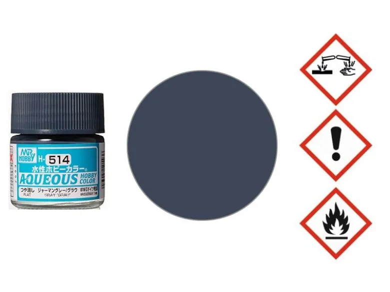 Mr. Hobby H514Aqueous Hobby Color grau seidenmatt 10ml