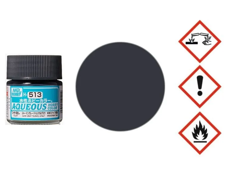 Mr. Hobby H513Aqueous Hobby Color dunkelgrau seidenmatt 10ml