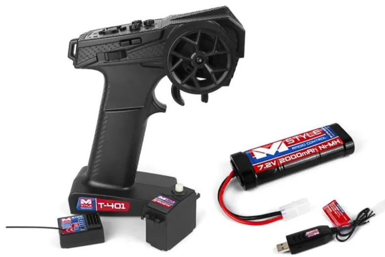 Mstyle M-002RC-Einstiegsset Fernsteuerung, Servo, Akku und Ladegerät