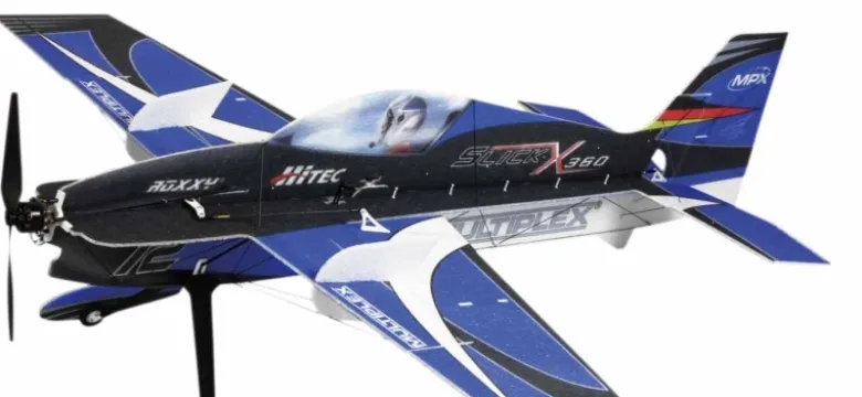 Multiplex 1-01632BK Slick X360 4D Kunstflugmodell 860mm Indoor Edition, blau