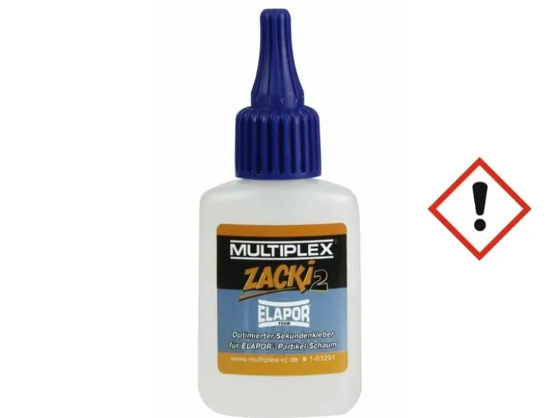 Multiplex 1-01291Zacki 2 Elapor Sekundenkleber 20g
