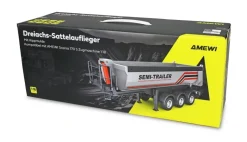 NEUAMEWI 22778Dreiachs-Sattelauflieger mit Kippmulde 1:18 RTR anthrazit