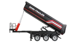 NEUAMEWI 22778Dreiachs-Sattelauflieger mit Kippmulde 1:18 RTR anthrazit