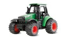 NEUAMEWI 22792Traktor aus Metall mit Rückeanhänger, Ladekran 1:64 RTR grün